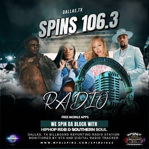 SPINS 106.3 Logo